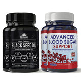 Blood Sugar Support plus Black Seed Oil Combo Pack (2 sets)
