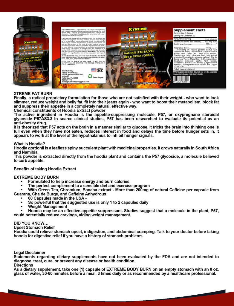 Xtreme Fat Burn Weight Loss and Calorie Burner (60 caps...