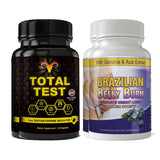Total Test Testosterone Booster and Brazilian Belly Burn Combo Pack