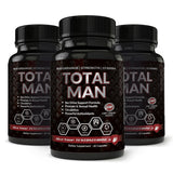 Total Man 1600mg-For increased Performance and Desire with Maca Root Powder, Tribulus & Tongkat Ali-Natural aphrodisiac and Libido booster (60 Capsules)