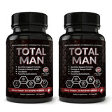 Total Man 1600mg-For increased Performance and Desire with Maca Root Powder, Tribulus & Tongkat Ali-Natural aphrodisiac and Libido booster (60 Capsules)