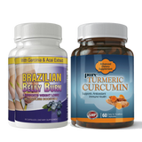 Brazilian Belly Burn and Turmeric Curcumin Combo Pack
