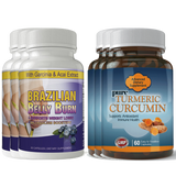 Brazilian Belly Burn and Turmeric Curcumin Combo Pack