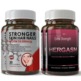 Biotin 10,000mcg and Hergasm Combo Pack