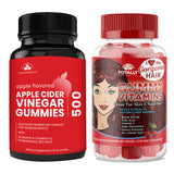 Totally Products Apple Cider Vinegar Gummies plus Gummy Vitamins Combo Pack