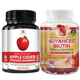 Apple Cider Vinegar Gummies with Pomegranate plus Biotin Gummies Combo Pack (2 sets)