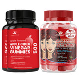 Totally Products Apple Cider Vinegar Gummies plus Gummy Vitamins Combo Pack (2 sets)