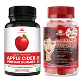 Apple Cider Vinegar Gummies with Pomegranate plus Gummy Vitamins Combo Pack