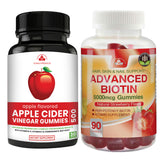 Apple Cider Vinegar Gummies with Pomegranate plus Biotin Gummies Combo Pack