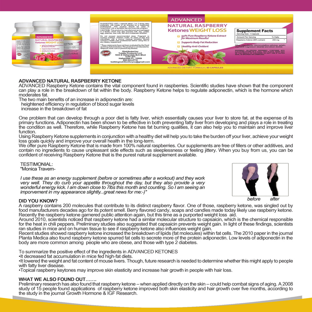 Raspberry Ketones Weight Loss and Fat Burning Supplemen...